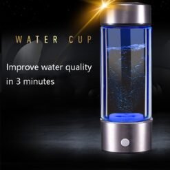 Alternative view of Générateur d'électrolyse d'ions négatifs à haute concentration de tasse d'eau riche en hydrogène Portable Health, capacité: 450 ml (noir)