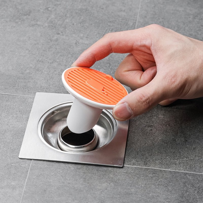 Couvercle de drain de sol à aspiration magnétique pour déodorant d'égout, taille : 3 cm (orange)