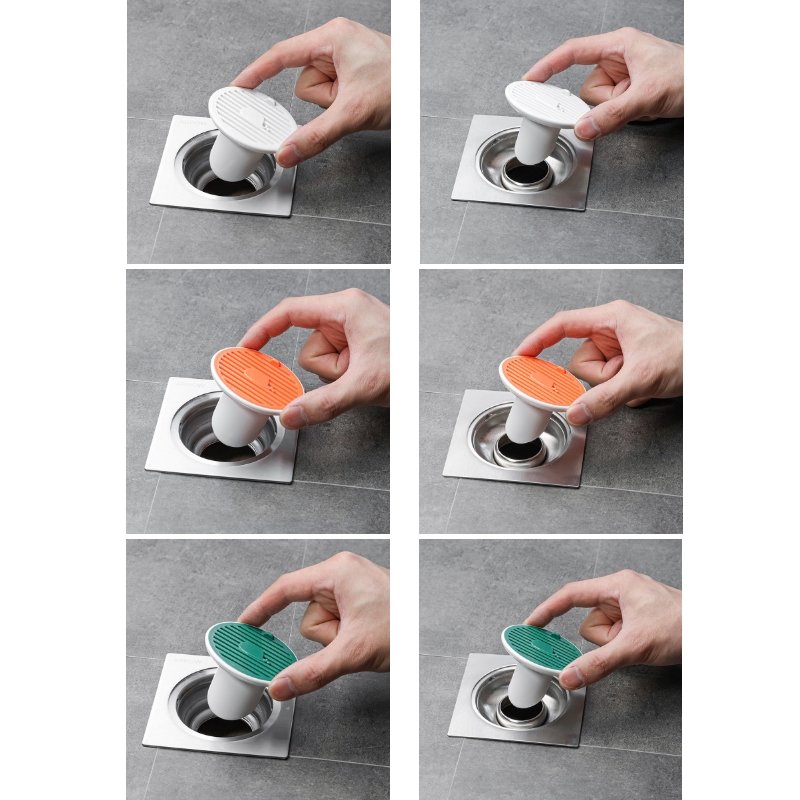 Couvercle de drain de sol à aspiration magnétique pour déodorant d'égout, taille : 3 cm (orange) – Image 2