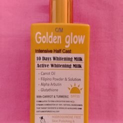 Lait éclaircissant réparateur pour le corps et l'exfoliation de la peau GOLDEN GLOW à la carotte et au curcuma