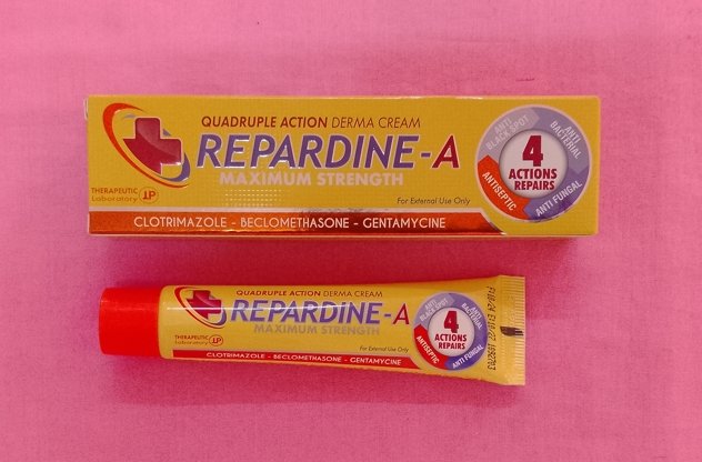 Crème reparatrice quatre actions REPARDINE-A anti,point noir, anti-bacterien, antiseptique, antifongique