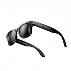 Lunettes intelligentes W600, compatible conversation IA, reconnaissance photo IA et appel Bluetooth (noir)