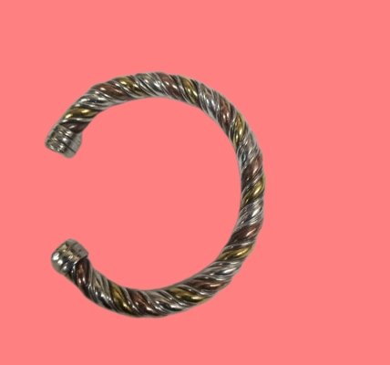 Bracelet Africain trois métaux (argent-cuivre-bronze)