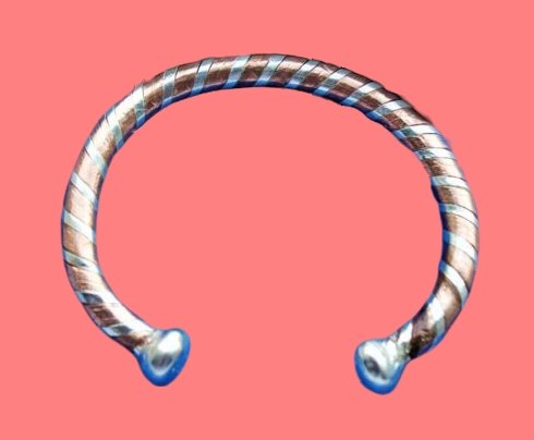 Bracelet Africain deux métaux (cuivre-argent)