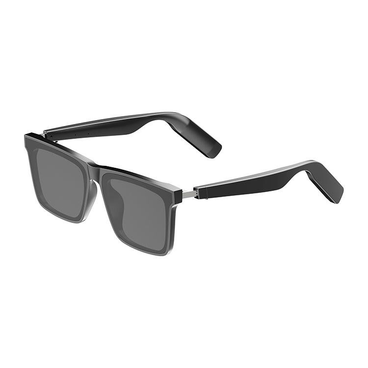 Lunettes connectées YJ008, puce intelligente IA, sports de plein air, appels Bluetooth (noir)