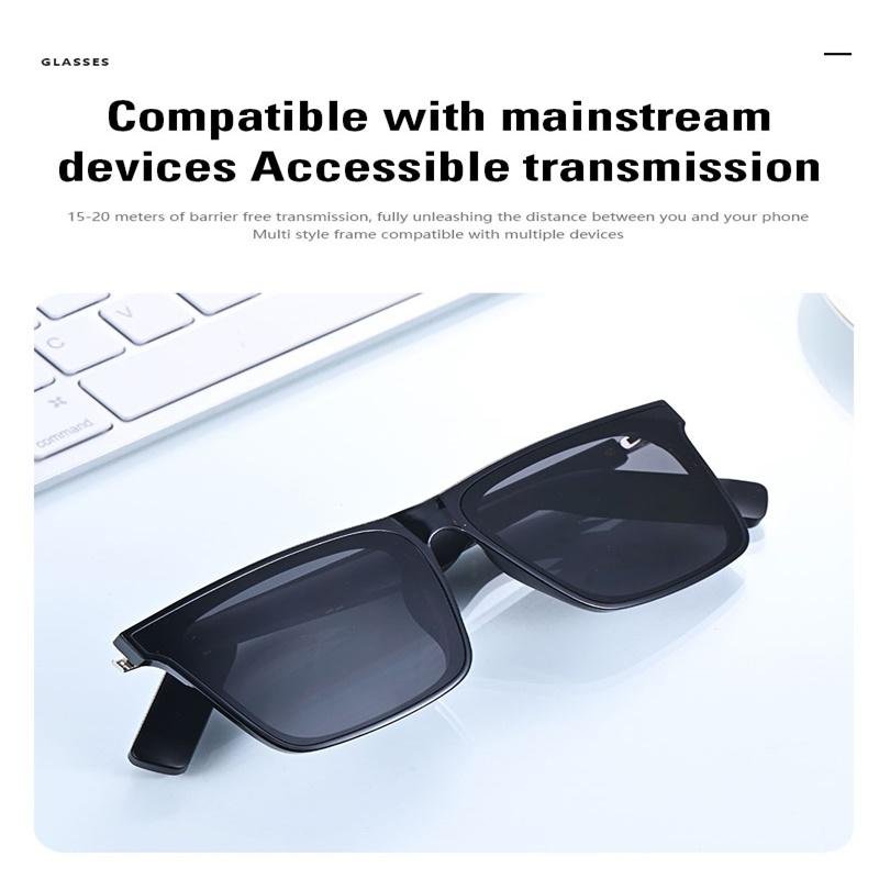 Lunettes connectées YJ008, puce intelligente IA, sports de plein air, appels Bluetooth (noir) – Image 5