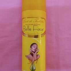 Lait de toilette éclaircissant et traitant anti tache BELLE FACE aux acides de fruits, extraits de carotte et glutathione 3en1