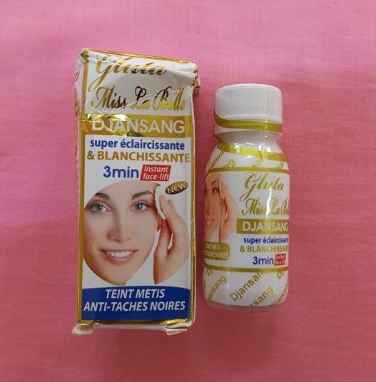Concentré super éclaircissante blanchissante GLUTA miss la belle djansang teint metis anti-taches noiress