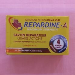 Savon réparateur quatre actions REPARDINE-A action maximale anti bactérien, anti-point noir, antiseptique, antifongique