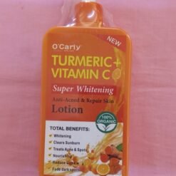 Lotion super éclaircissant aux curcuma + vitamine C O'CARLY anti-acné et réparateur pour la peau
