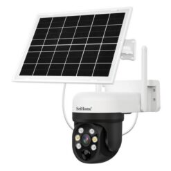 Caméra de sécurité sans fil SriHome DH006 4MP 2K à faible consommation avec panneau solaire