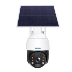 ESCAM QF724 3MP 24h Enregistrement Cloud Storage PT 4G PIR Alarme Caméra IP avec Panneau Solaire Ba