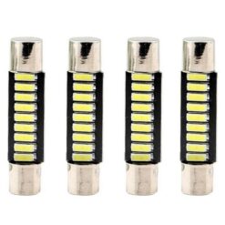 Lot de 4 lampes de lecture LED ST6-4014-9SMD 29 mm B6 pour miroir de maquillage de voiture