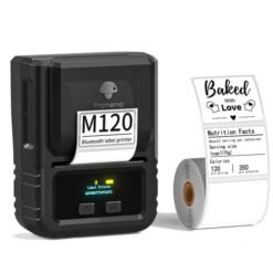Phomemo M120 étiqueteuse code-barres imprimante Bluetooth Machine d'étiquettes thermique (noir)