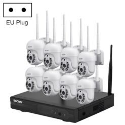 ESCAM WNK718 HD 3 0 millions de pixels à 8 canaux sans fil 8IPC Système de sécurité NVR sans fil
