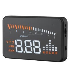 Alternative view of X5 HUD Affichage tête haute universel multi-voitures de 3 pouces avec système OBDII EOBD, capteurs de lumière, vitesse de rotation, unité de vitesse de rotation, marque d'unité, tension, température de l'eau, marque d'alarme (noir)