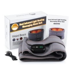 Alternative view of Chargement USB Red Light Chauffage Massage Ceinture lombaire Réchauffement Ceinture Gris