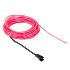 Alternative view of Bande lumineuse de voiture flexible ronde imperméable avec conducteur pour la décoration de voiture, longueur: 5 m (rose)