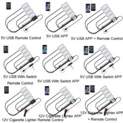 Alternative view of Lumière d'ambiance musicale à LED à huit couleurs avec commande vocale pour voiture, spécification : télécommande USB 5 V
La commande du jour avant 6PM (GMT+8) sera expédiée le même jour