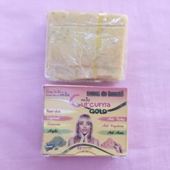 Savon de beauté teint clair exfoliant au curcuma et argile MISS CURCUMA GOLD anti-taches, anti-vergetures et anti-acnés