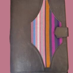 Sac en cuir porte-document motif Faso Dan Fani BOUBA CREATION