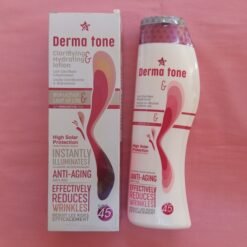 Lait clarifiant et hydratant DERMA TONE haute protection solaire, anti-âge , réduit les rides efficacement