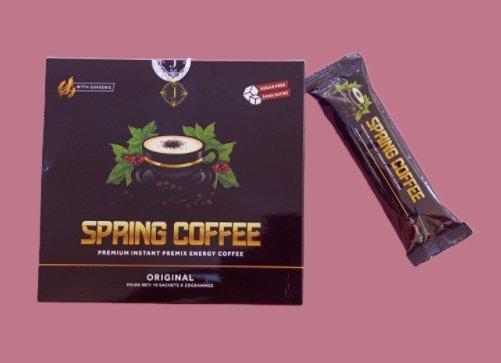 Café énergissant prémélangé instantané prémium SPRING COFFEE à base de gigembre H et sans sucre