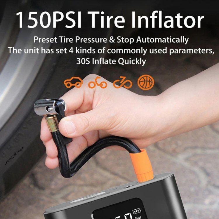 Machine intégrée multifonctionnelle de pompe à air d'alimentation d'énergie de démarrage d'urgence de voiture de D7L 8800mAh – Image 4
