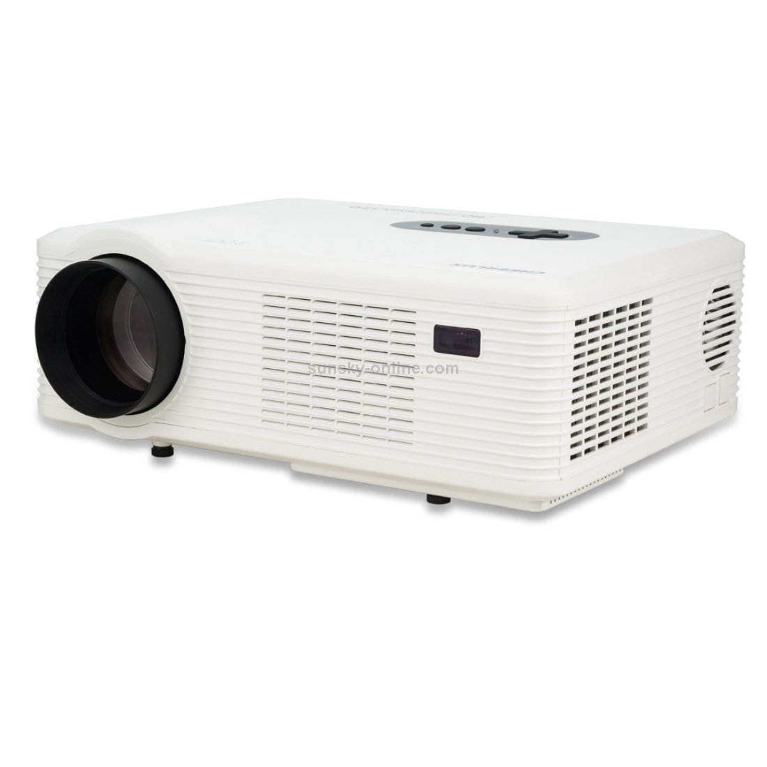 Projecteur LED Home Cinéma CL720 3000LM 1280x800 avec télécommande, prise en charge HDMI, VGA, YPbPr, vidéo, audio, TV, Interfaces USB (blanc) – Image 4