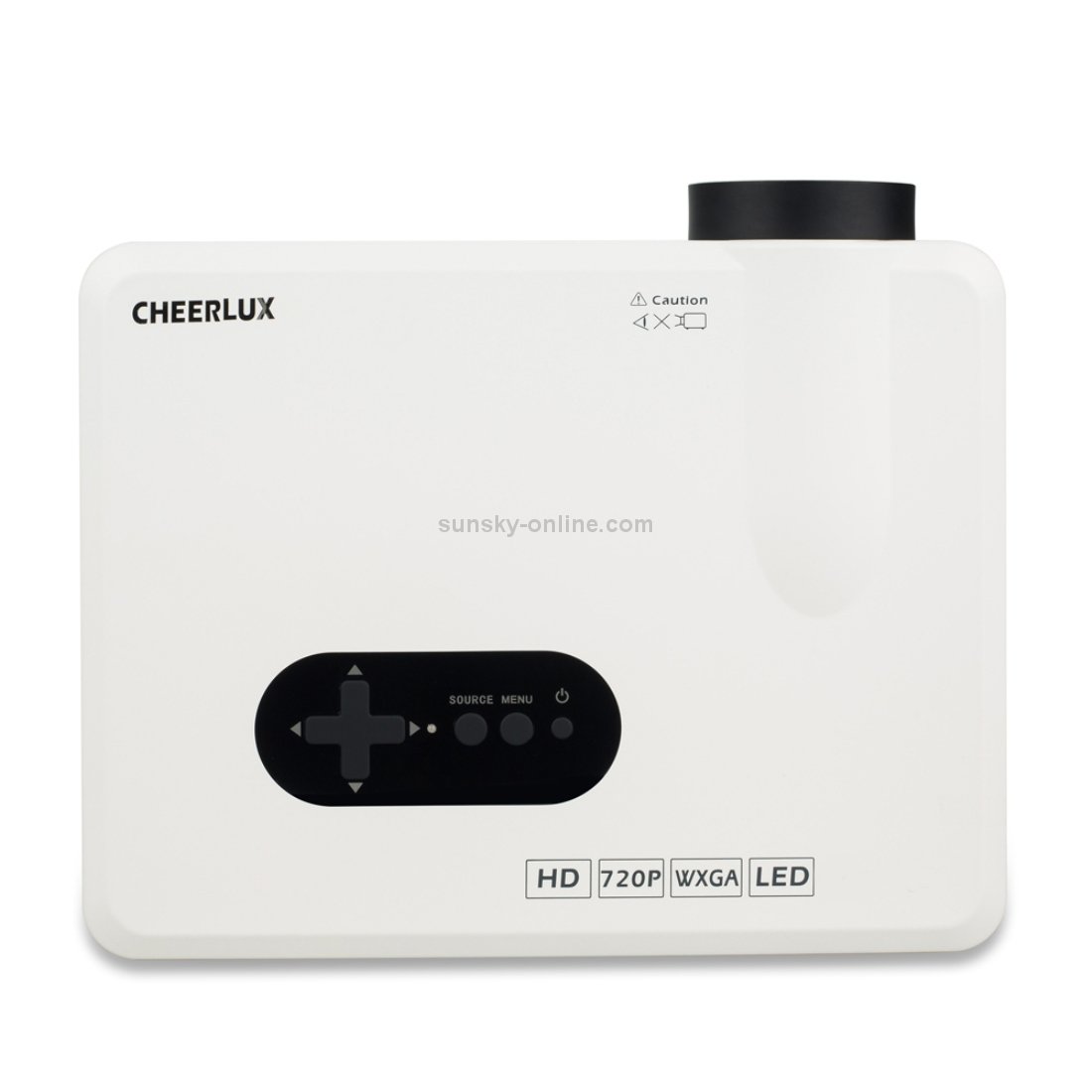 Projecteur LED Home Cinéma CL720 3000LM 1280x800 avec télécommande, prise en charge HDMI, VGA, YPbPr, vidéo, audio, TV, Interfaces USB (blanc) – Image 5