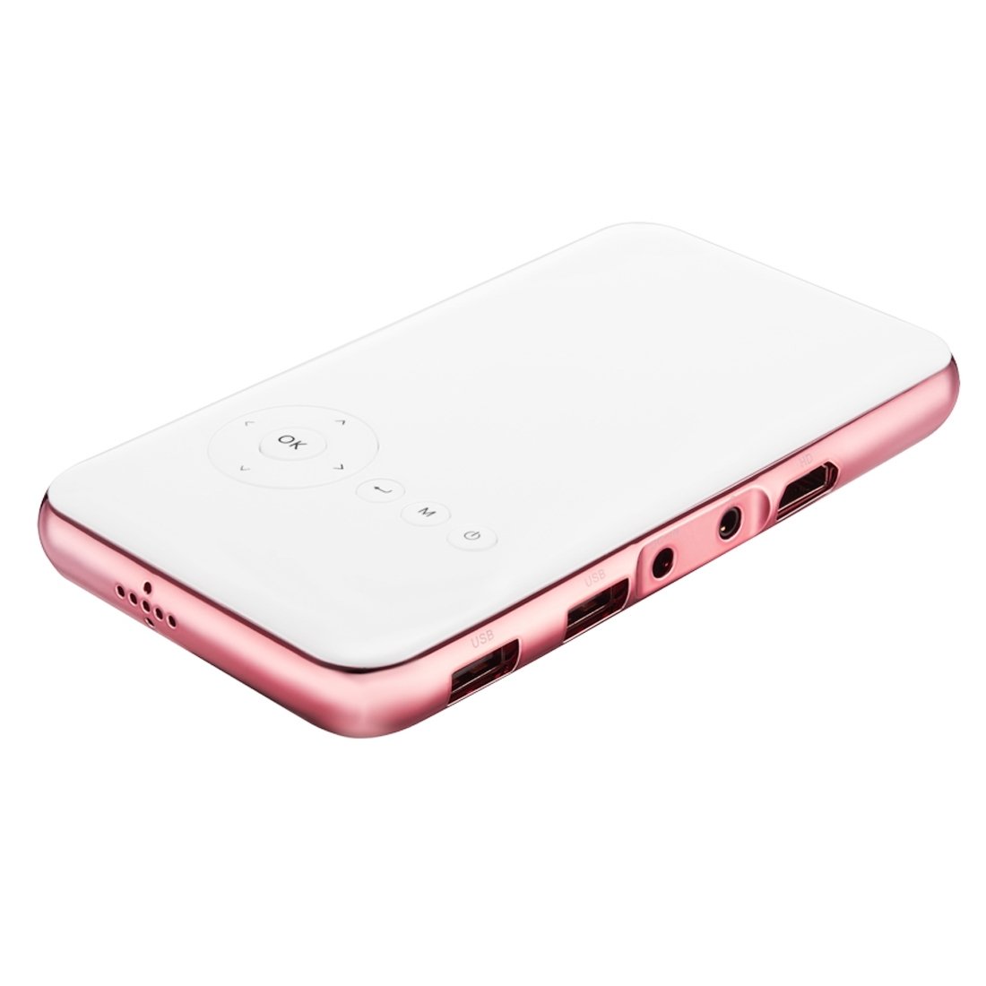 Mini projecteur intelligent Wejoy DL-S6 + 1000 lumens 854x480, processeur RK3128, 1 Go + 32 Go, Android 4.4, Bluetooth, WiFi, HDMI (or rose) – Image 3