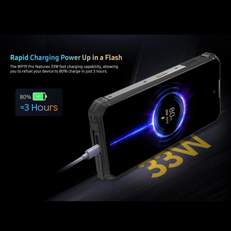 Oukitel WP19 Pro, 8 Go + 256 Go, 6,8 pouces MediaTek Helio G99 Octa-core, NFC, réseau : 4G (noir – Image 4