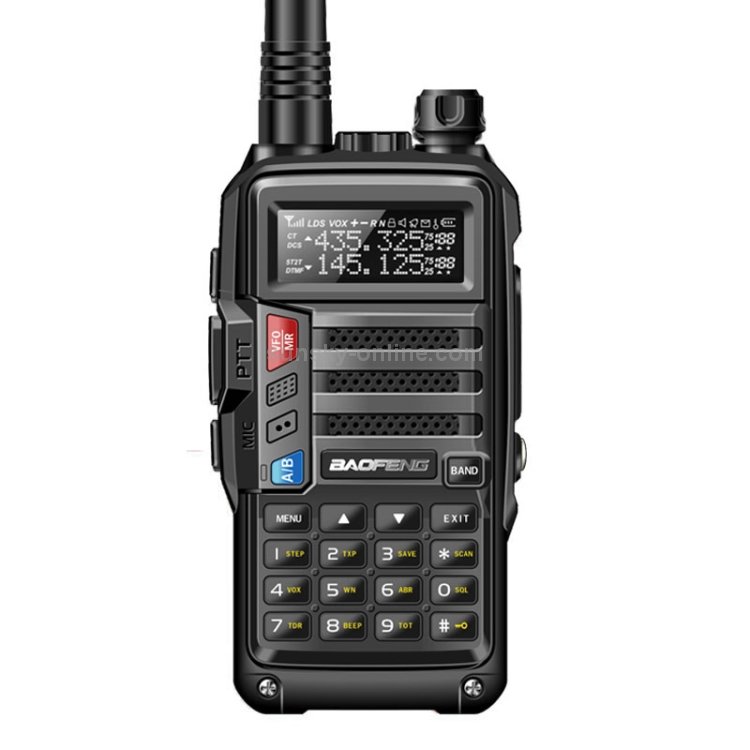 Baofeng BF-UV5R Plus S9 FM Interphone Talkie-walkie portable, prise américaine (noir – Image 2
