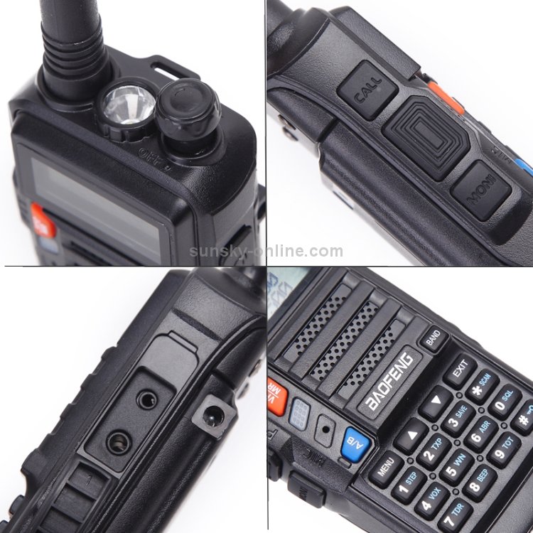 Baofeng BF-UV5R Plus S9 FM Interphone Talkie-walkie portable, prise américaine (noir – Image 4