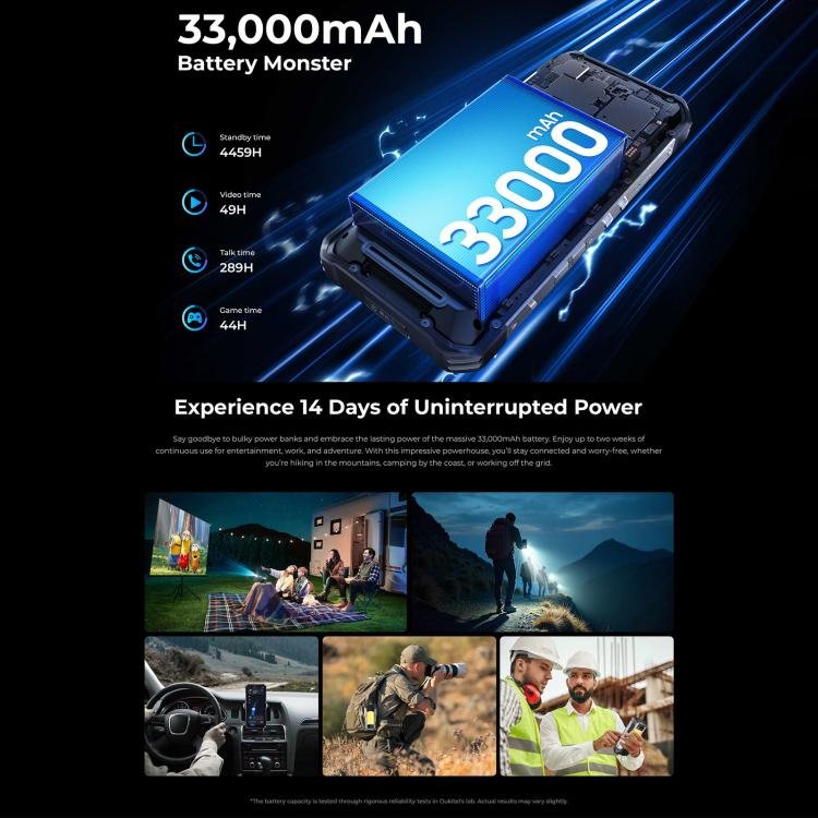 Oukitel WP100 TITAN 5G, téléphone robuste avec projecteur, 12 Go + 512 Go, appareil photo 200 MP, identification par empreinte digitale, Android 15… – Image 5
