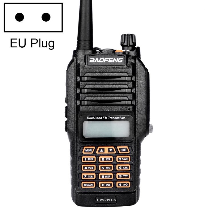 BaoFeng BF-UV9Rplus 8W antenne portable radio double bande étanche talkie-walkie, prise UE