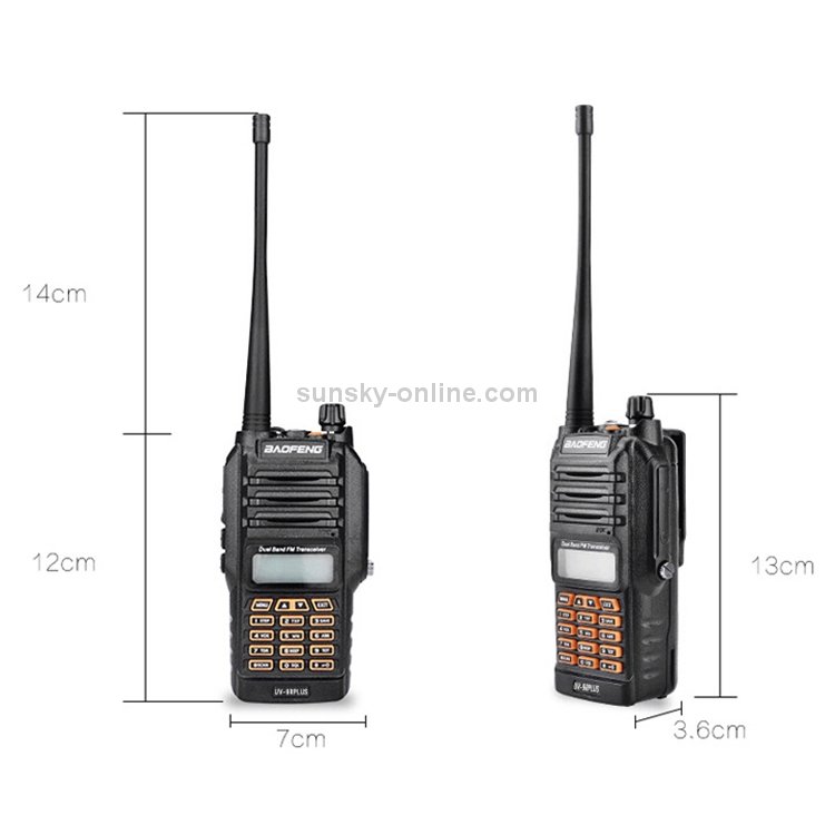 BaoFeng BF-UV9Rplus 8W antenne portable radio double bande étanche talkie-walkie, prise UE – Image 3