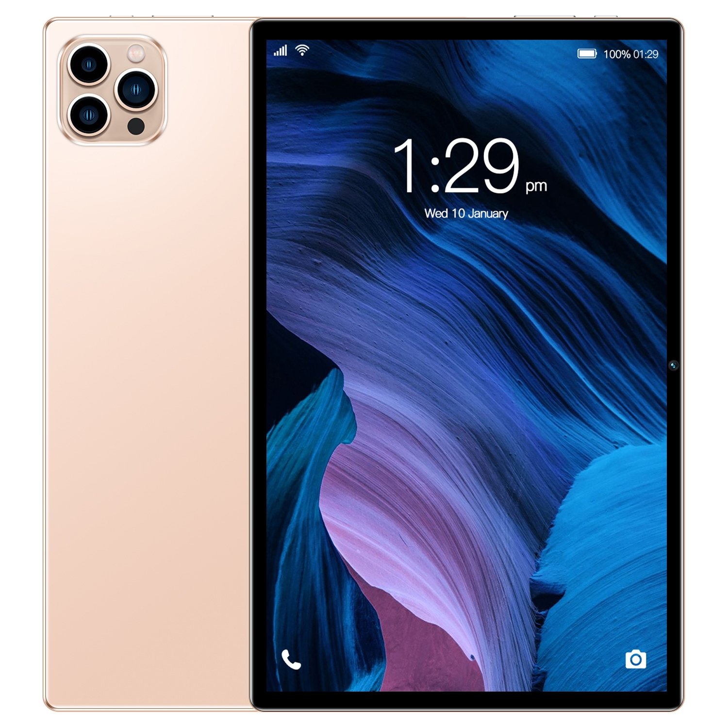 Tablette d'appel téléphonique P60 4G, 10,1 pouces, 4 Go + 64 Go