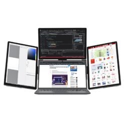 Moniteur portable triple écran Arie 14 pouces à écran étendu type de prise  prise UE noir