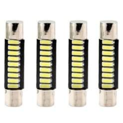 Lot de 4 lampes de lecture LED ST6-4014-9SMD 29 mm B6 pour miroir de maquillage de voiture