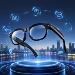 Lunettes intelligentes CY03 avec caméra HD 8 MP, enregistrement vidéo, transmission WiFi, assistant vocal intelligent, verres anti-lumière bleue…