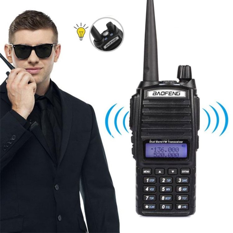 BaoFeng UV-82 5W Radio bidirectionnelle double bande FM VHF UHF Talkie-walkie portable