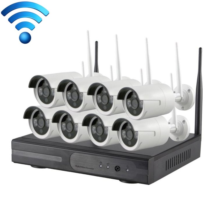 K9608W PE2013W 8CH HD 960P 1.3 Mega Pixel 2.4GHz WiFi IP Bullet Camera Kit NVR