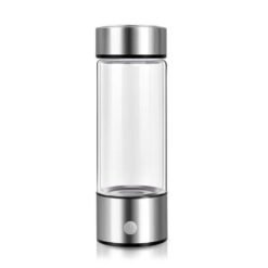 Tasses à eau électrolysées portables Tasses à eau riches en hydrogène, capacité: 420 ml (argent)
