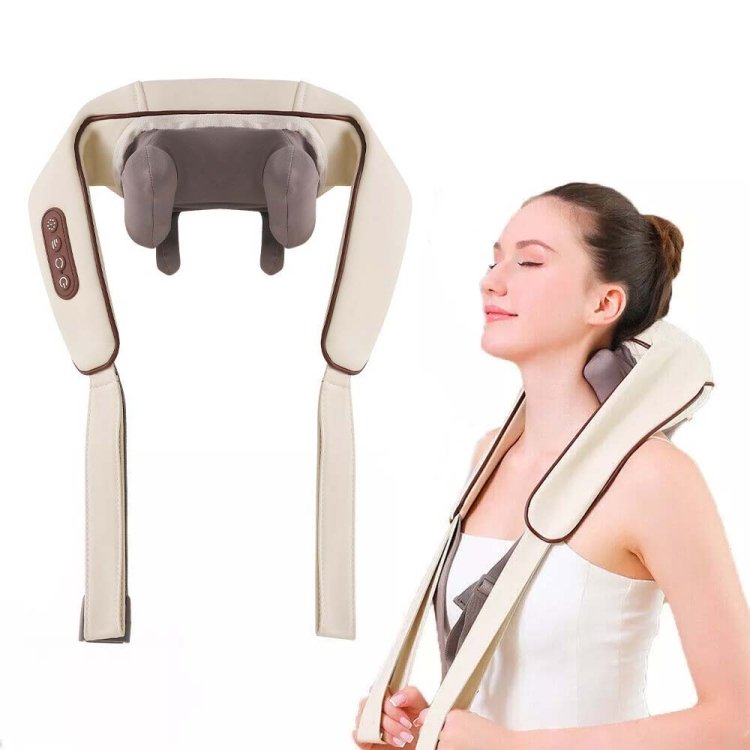 Masseur électrique de cou et d'épaules masseur Shiatsu pour le dos et le cou avec chaleur blanc