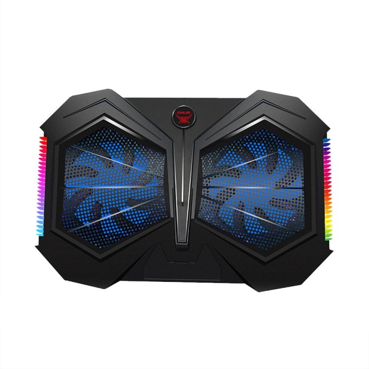 Support de refroidissement pour ordinateur portable à vitesse réglable et silencieux avec effet d'éc