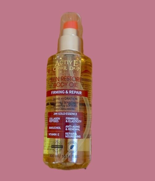 Huile ACTIVE CAVIAR DRIP raffermissant régénérateur en essence d'or 24 carats