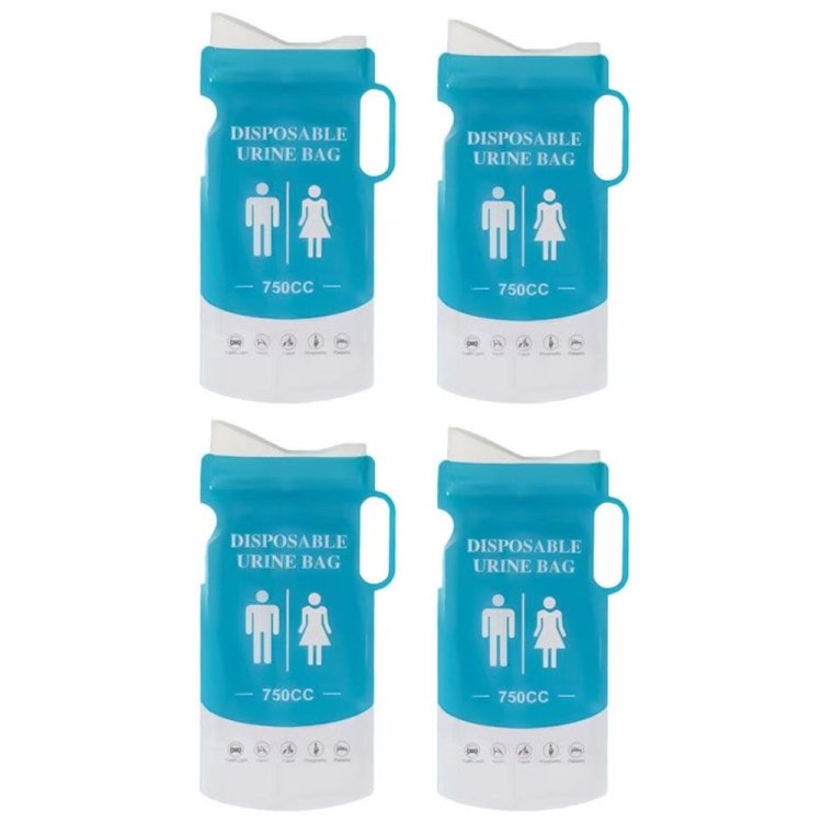 Sac d'urine jetable d'urgence à Coagulation rapide pour voiture, 4 pièces/paquet, sac de pipi dans les embouteillages (13x27cm)