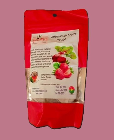 Infusion de fruits rouge betterave, fraise, bissap YAMA