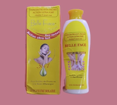 Lait concenré anti-tâches action ultra fort résultats 5 joures net BELLE FACE clarifiant et traitant aux acides de fruits et à la base d'escargot – Image 2